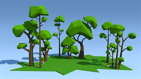 Low Poly Trees Pack 3d Model In Tree 3dexport