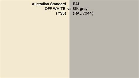 Australian Standard Off White Y35 Vs Ral Silk Grey Ral 7044 Side By