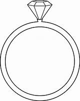 Diamond Simple Clipart Ring Jewel Transparent Webstockreview Lineart Line sketch template