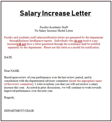 Salary Increase Letter Template Free Payslip Templates