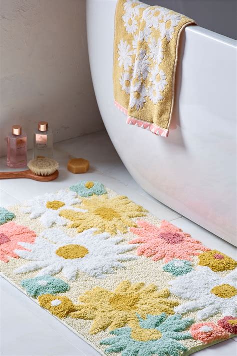 punch needle patterns punch needle embroidery floral bath mats funky rugs room aesthetic