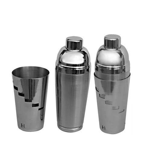 Stainless Steel Cocktail Shaker (recipe Shaker With Outer Glass) -1000 