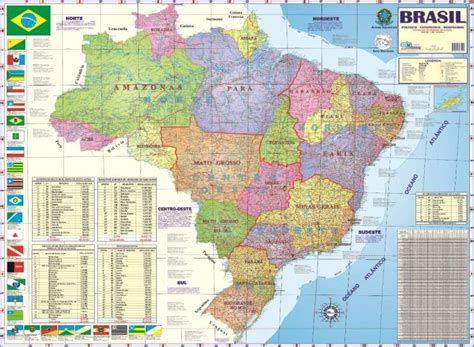 Mapa Do Brasil Com Estados Capitais E Regiões