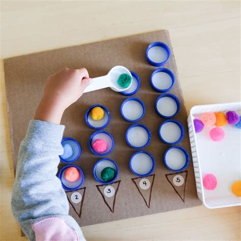 Bottle Caps Counting Board A Brilliant Counting Activity For Toddlers