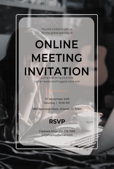 Business Meeting Invitation Templates Free