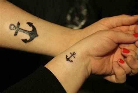Nautical Anchors Matching Couple Tattoos Matching Tattoos Pattern