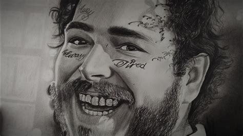 How To Draw Post Malone Post Malone Pencil Drawing Postmalone