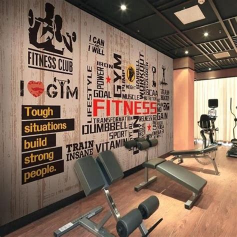 Gym Fitness Motivation Wall Mural In 2021 Gym Wall Decor Fitness Motivation Wall Gym Room At
