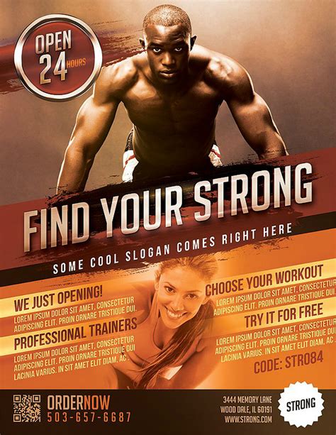 24 Gym Fitness Flyer Designs Eps Psd Ai Word Design Trends
