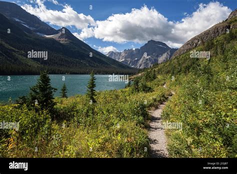 Footpath Along Lake Josephine Grinnell Glacier Trail Glacier National