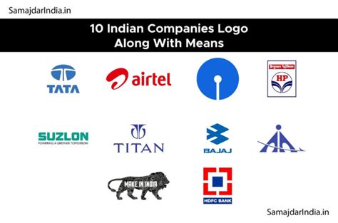 Indian Companies Logo Along With Means Samajdarindiacom