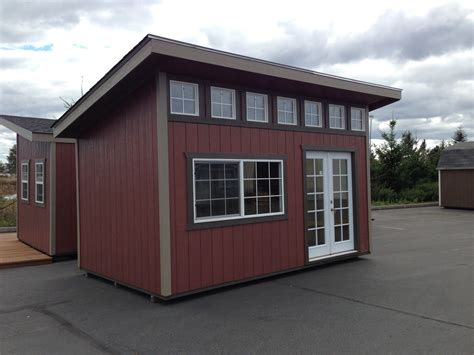 Slant Roof Style With Dormer And 60 French Door Storage Garden Shed