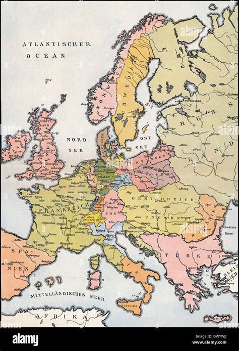 Karte Von Europa 1809 Historische Abbildung 19 Jahrhundert