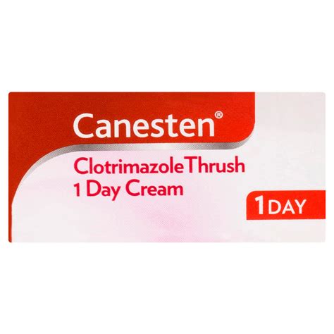 Canesten 1 Day Thrush Treatment Internal Cream Onlychemist