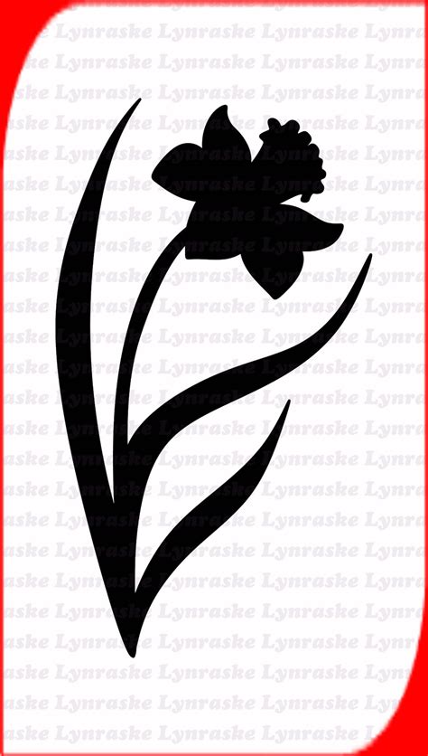 Daffodil Silhouette SVG, Svg, Dxf, Cricut, Silhouette Cut File, Instant