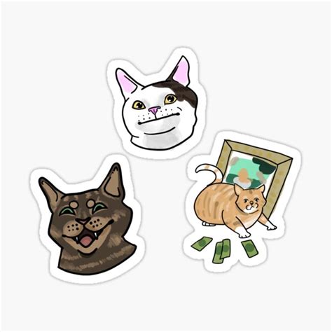 Cat Meme Pack Sticker By Kairoli Redbubble