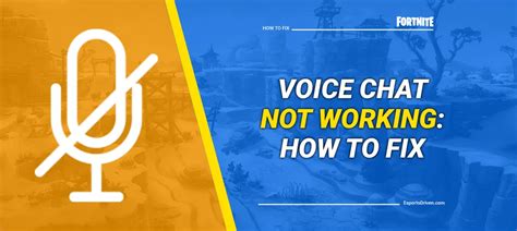 Fortnite Voice Chat Not Working How To Fix Guide