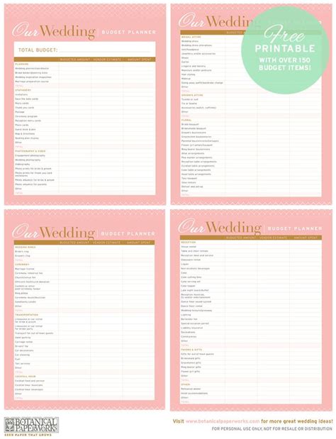 Free wedding timeline & checklist. 58 best planner book images on Pinterest | Printable ...