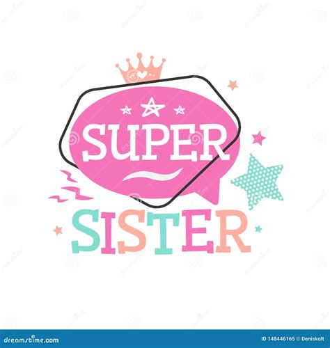 Super Sister Birthday Cartoon Vector 61615363