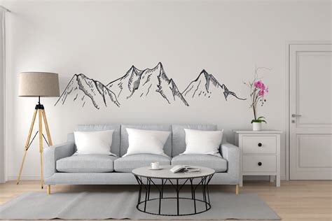 Wall Decal Mountains Wall Stickers Wall Prints Wall Murals | Wall stickers, Wall decals, Wall prints