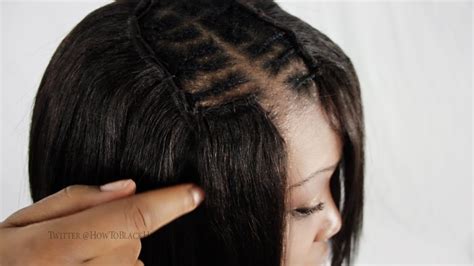 How To Sew In Weave Tracks For Invisible Part Sew In Step By Step