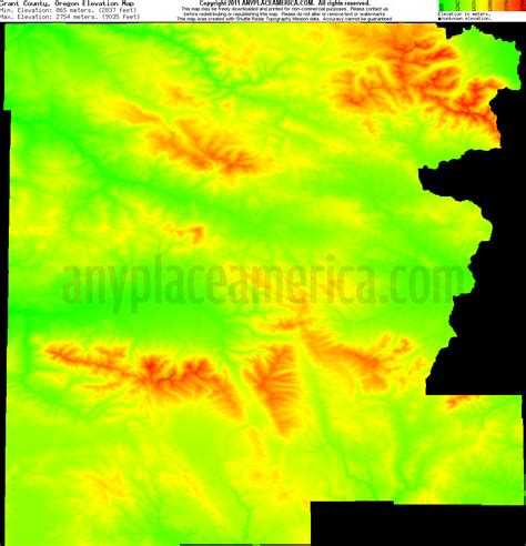 Free Grant County Oregon Topo Maps And Elevations