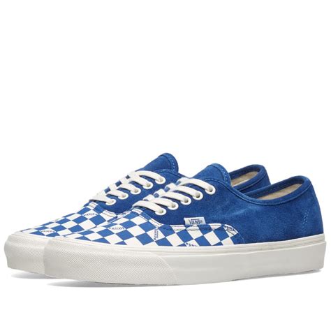 Vans Vault Og Authentic Lx True Blue And Checkerboard End
