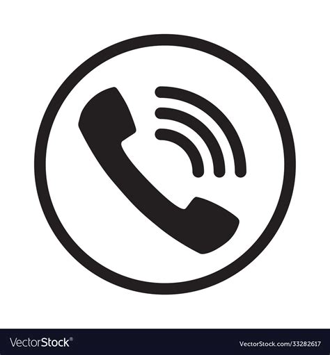 Call Icon Noisy Phone Flat Calling Symbol Vector Image