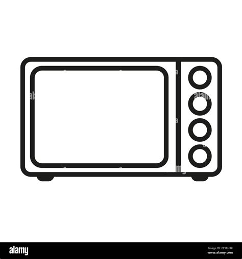 Microwave Oven Kitchen On White Background Kitchen Appliance Isolated