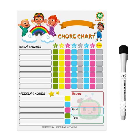 Buy Magnetic Chore Chart Behaviour Chart For Kids Reward Chart For