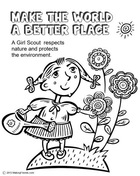 Daisy Girl Scout Coloring Pages Free Coloring Home