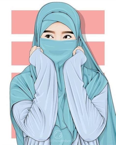 Bercadar Gambar Kartun Muslimah Berpurdah Terbaru Pin On Muslim Art
