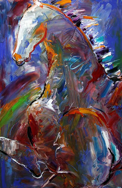 Laurie Justus Pace Facing Into The Storm Contemporary Horse Paintings
