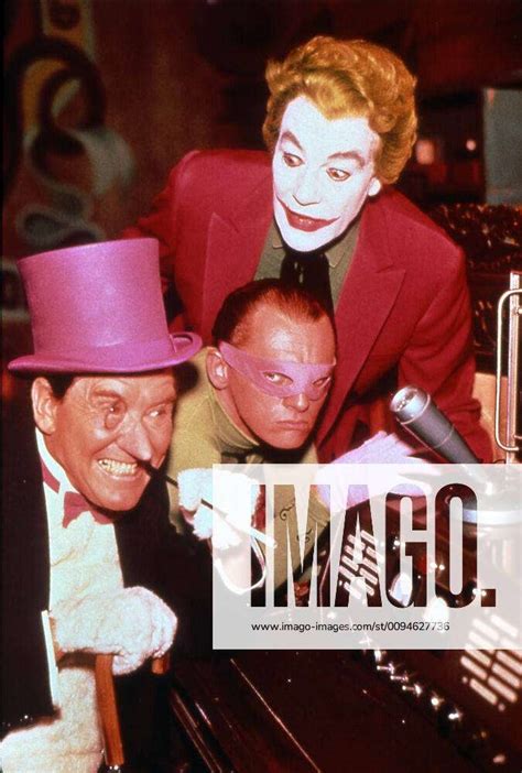 Burgess Meredith Frank Gorshin And Cesar Romero Characters The Penguin The Riddler The Joker Telev