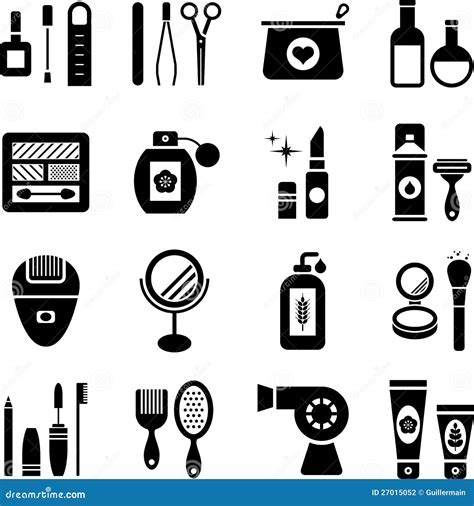Beauty Icons Symbols And Design Elements Vector Illustration