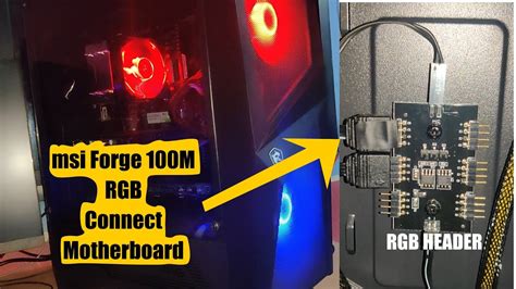 Msi Mag Forge 100m Rgb Fan Connect To Msi Tomahawk Motherboard Youtube
