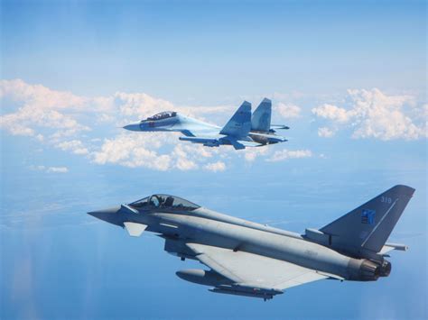 Raf Typhoons Scramble To Intercept Russian Aircraft Royal Air Force