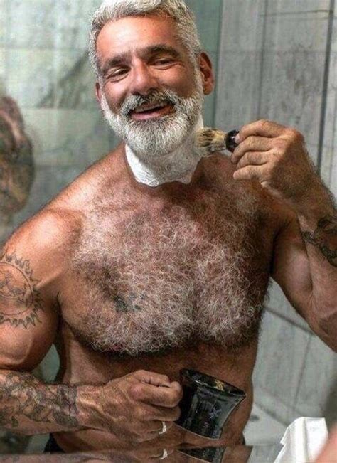 Pin By Gagabowie On Bear Dad Portraits Handsome Older Men Bear Men