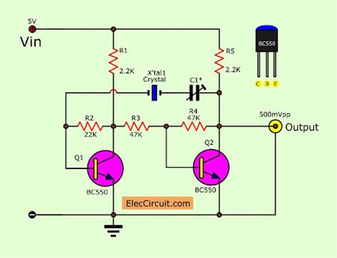 Transistor Crystal Oscillator Circuit Ideas