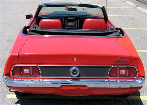 Bright Red 1972 Ford Mustang Convertible Photo Detail