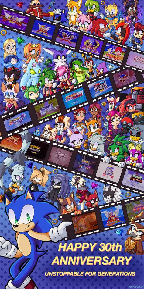 Sonic 30th Anniversary By Zippityzap103 On Deviantart