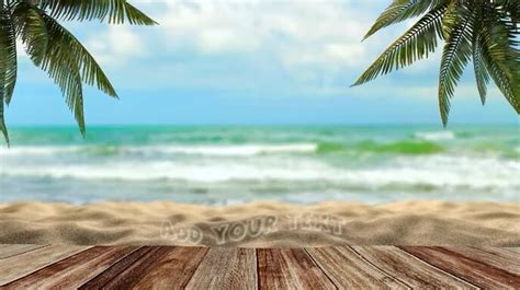 Summer Beach Zoom Virtual Background Video Template Postermywall