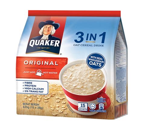 Quaker 3 In 1 Oat Cereal Drink Tallypress