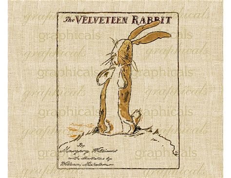 Velveteen Rabbit Book Cover And Rabbit Alone Printable Art Etsy