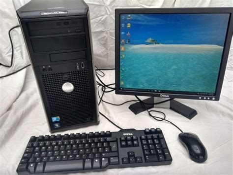 Full Dell Computer Pc Setwindows 10lcd Screen250gbintel Dual Core