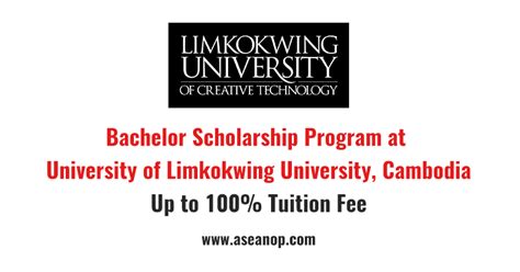Register now and get discounts! Bachelor Scholarship Program at University of Limkokwing ...