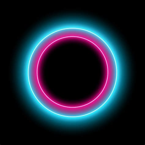 Premium Vector Neon Circle With Light Effect Modern Round Frame With