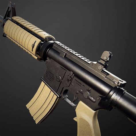 3d Model M4 Carbine Vr Ar Low Poly Cgtrader