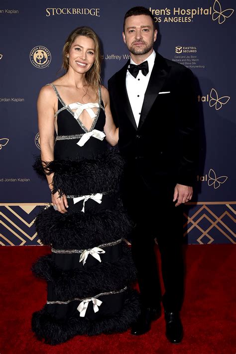 Justin Timberlake Jessica Biels Rare Appearance At Gala Photos