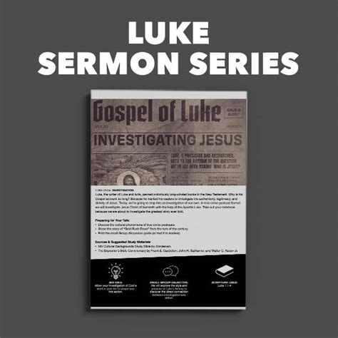 Luke Sermon Series Tile For Ministry Resources